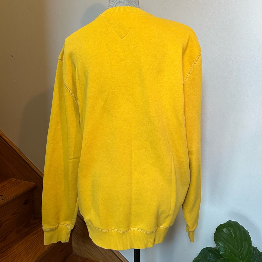 Tommy Hilfiger Men's Bright Yellow Crewneck Sweater - Picture 7 of 7